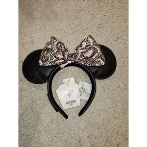 Disney Parks Minnie Mouse Loungefly Ears Headband Wild Snakeskin - NEW